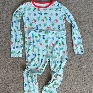 Macaron and Me Bug Print Kids Bamboo Pajama Set
